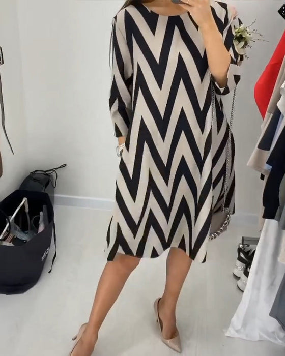 Losse jurk met print