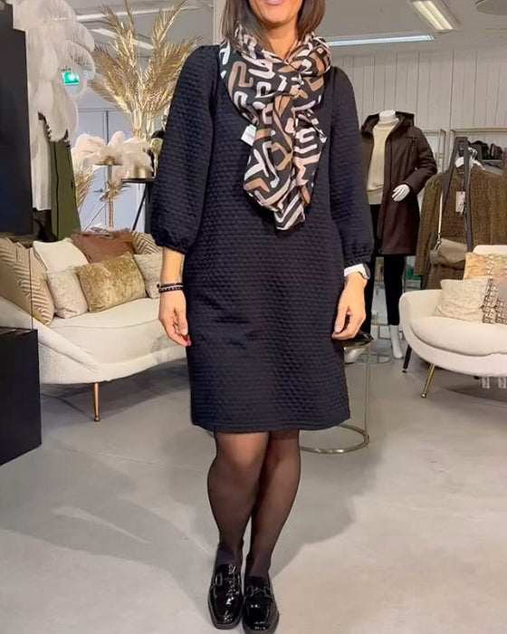 Elegante effen kleur jurk