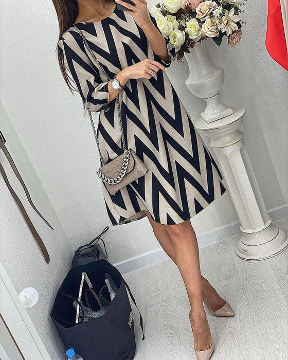 Losse jurk met print