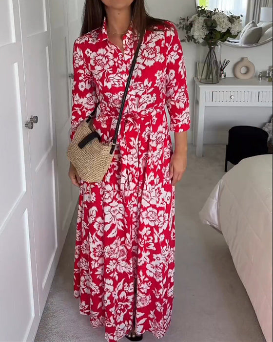 Maxi jurk met bloemenprint