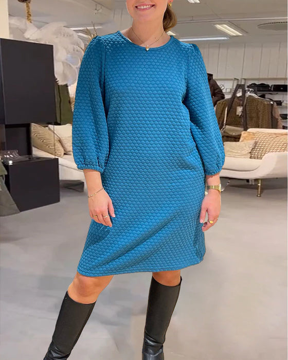 Elegante effen kleur jurk