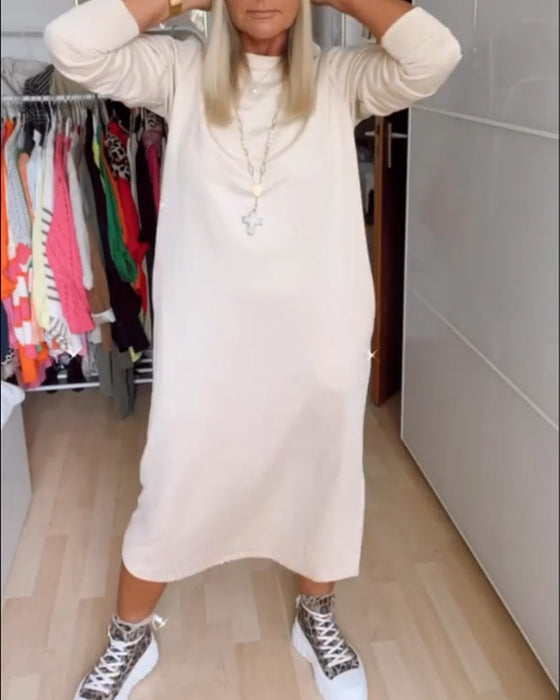 Jurk met ronde hals en casual