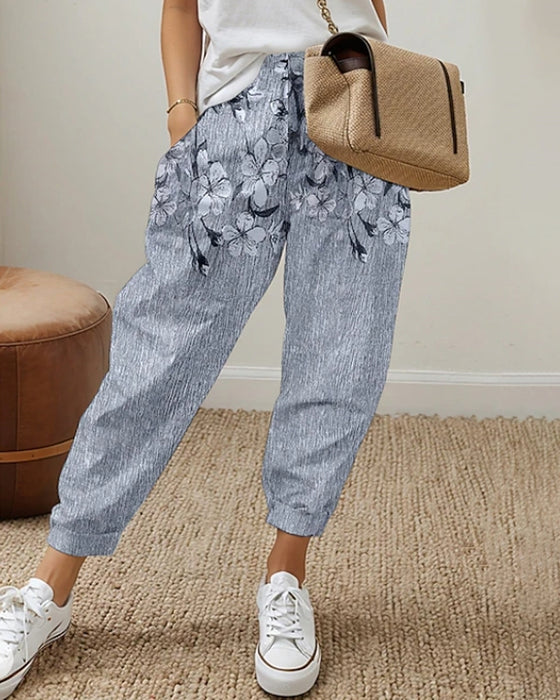 Casual damesjeans met zak en print