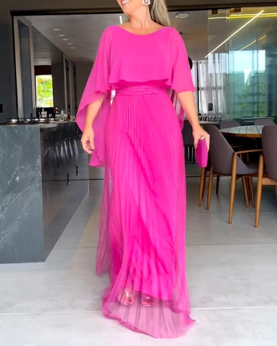 Ronde Hals A-lijn Maxi Jurk