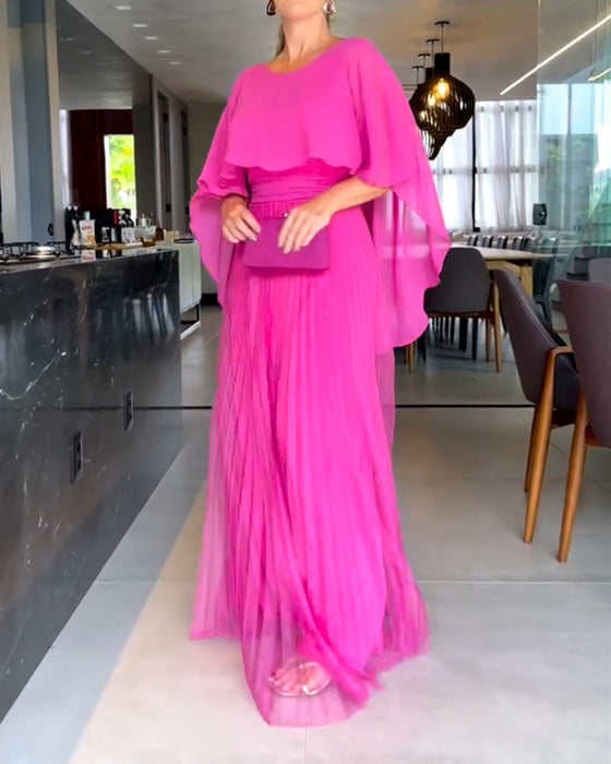 Ronde Hals A-lijn Maxi Jurk