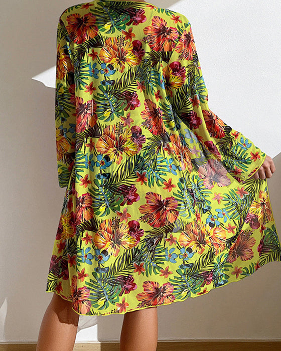 Bikini's en cover-ups met bloemenprint