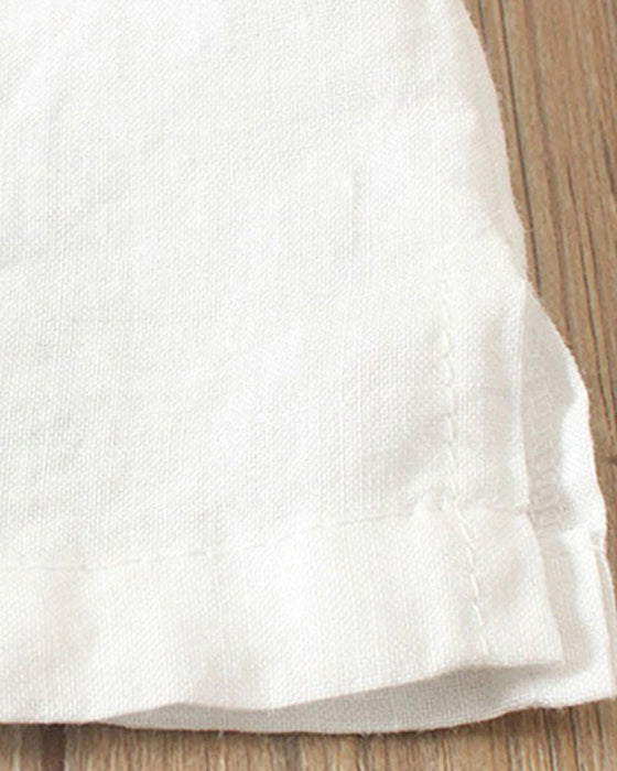 Effen zomer-T-shirt met korte mouwen en ronde hals