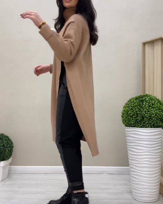 Sweaterjurk met zijsplit