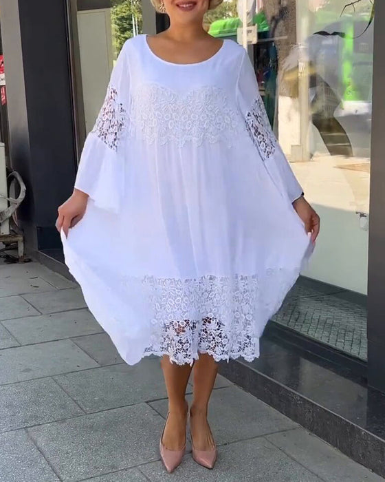 Blondejurk met ronde hals