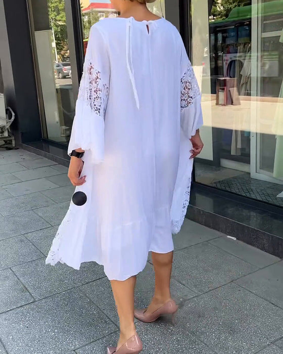 Blondejurk met ronde hals