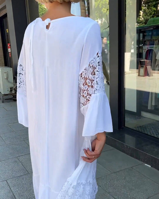 Blondejurk met ronde hals