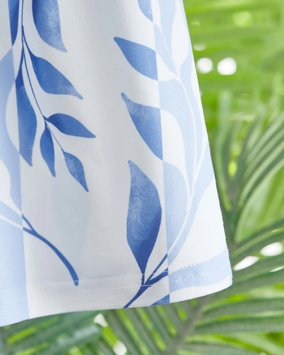 Jurk met slanke pasvorm en korte mouwen