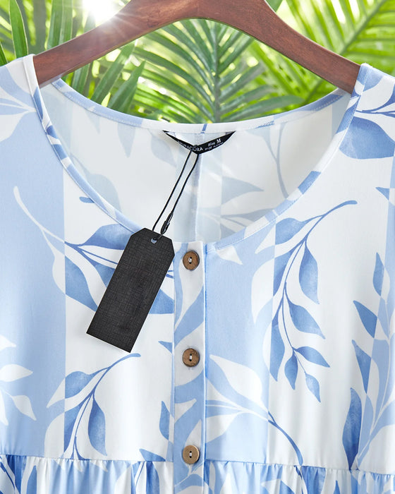 Jurk met slanke pasvorm en korte mouwen