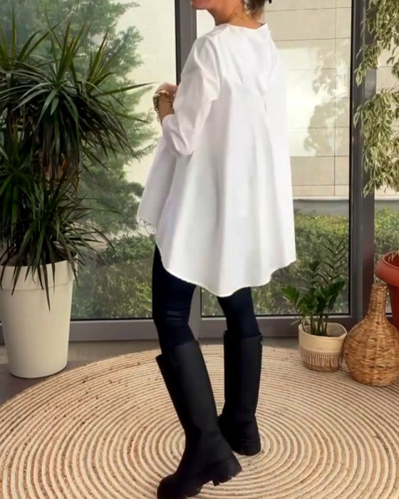 Tops met effen kleuren en woon-werkverkeer