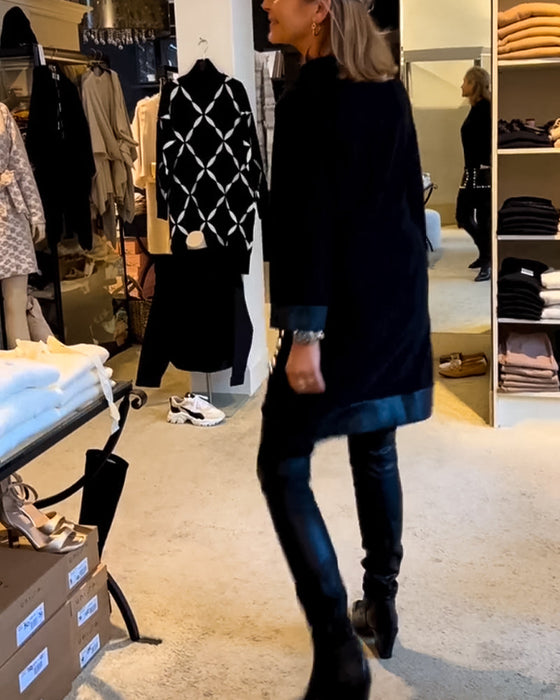 Casual jurk met ronde hals en zakken