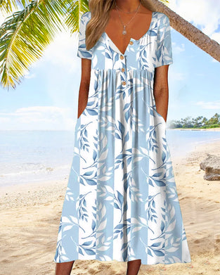 Jurk met slanke pasvorm en korte mouwen