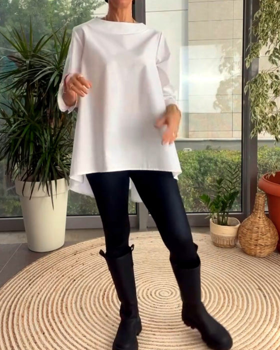 Tops met effen kleuren en woon-werkverkeer