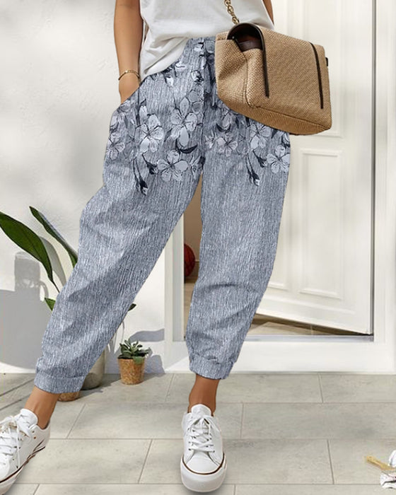 Casual damesjeans met zak en print