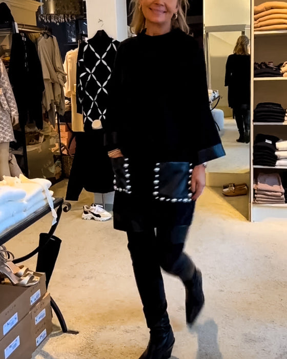 Casual jurk met ronde hals en zakken