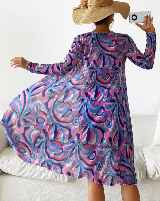 Bikinibadpak met drie bedrukte stukken