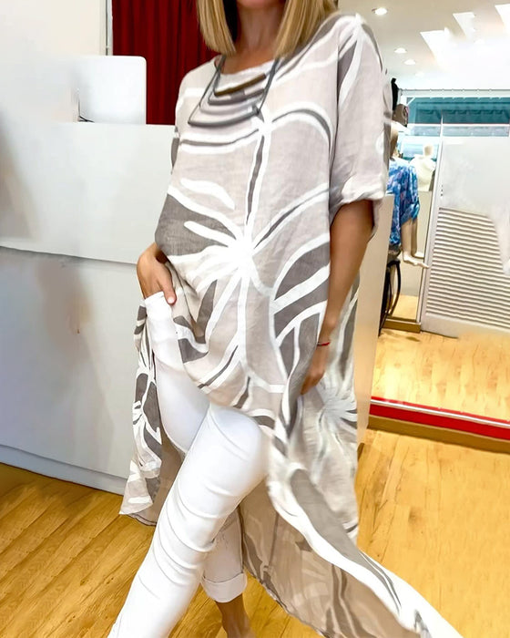 Top met losse, onregelmatige pasvorm