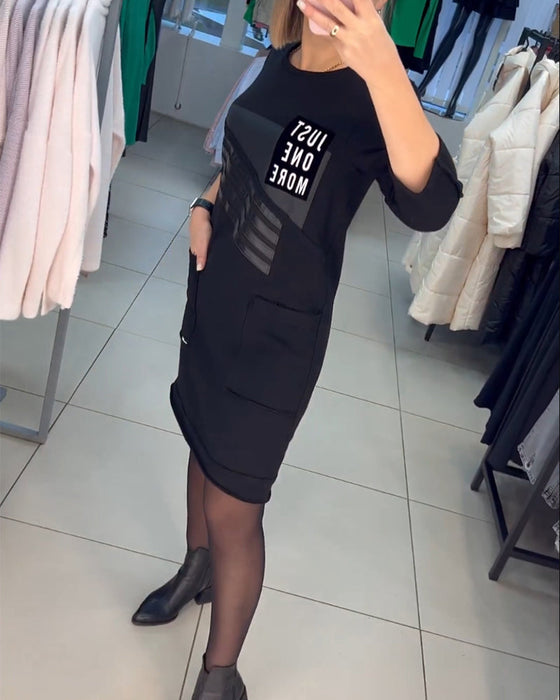 Shiftjurk met print en zak