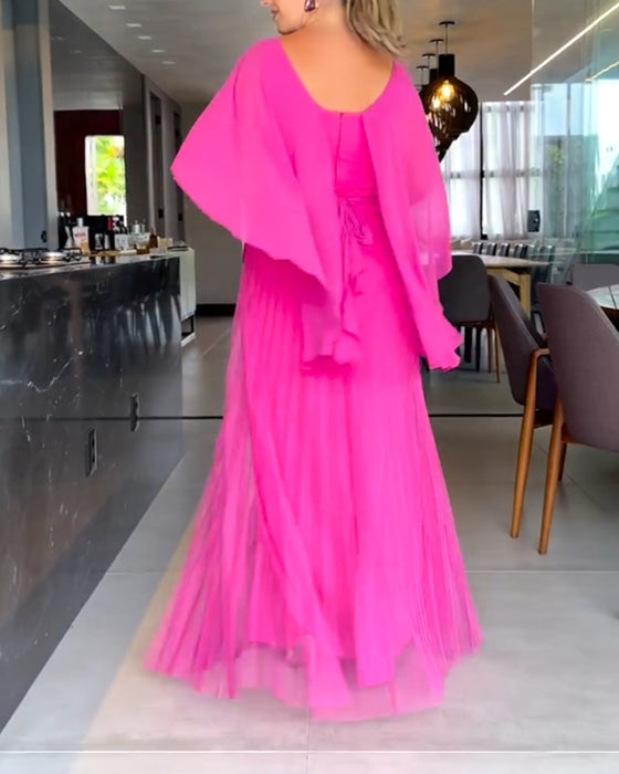 Ronde Hals A-lijn Maxi Jurk