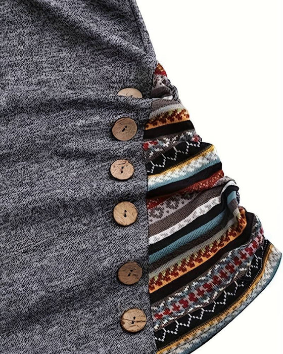 Contrasterende kleur casual hoodie